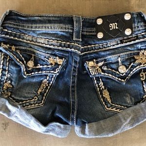 MissMe jean studded shorts